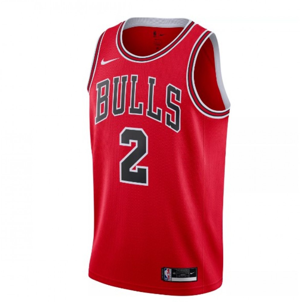 Men's Chicago Bulls Lonzo Ball #2 Red Swingman Jersey - Icon Edition-Pro Kit Vault | Brand New 26/27 Sports Jerseys